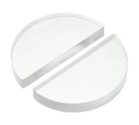 CONGARTENO 2pcs Physical Optical Convex Lens for Physics Teaching Glass Half-cylindrical Bricks for Light Convergence Experiments Science Classroom Lab Demonstration Aids