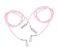 CONGARTENO 2Pcs Pink Mitten Holder String for, Elastic Glove Clips with Safety Anti-Lost Rope, Adjustable Glove Keeper Strap for Winter Outdoor Use