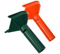 CONGARTENO 2Pcs Plastic Coin Funnels for Change Counting and Sorting, Cent Coin Dispenser Tools in Green and Orange, Money Handling Accessories for Office and School Use