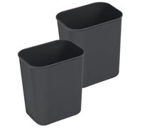 CONGARTENO 2pcs Plastic Rectangle Trash Bin Household Garbage Container with Open Top Waste Bucket for Office Bedroom Kitchen Bathroom Use