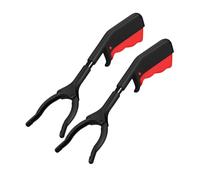 CONGARTENO 2pcs Plastic Trash Grabber Picker Tools with Precision Teeth Lightweight Reacher for Elderly and Mobility Assistance Ergonomic Handle Litter Collection