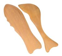 CONGARTENO 2pcs Portable Wooden Guasha Scraping Boards for Full Body Massage Lightweight Fish-Shaped Beauty Tools for Muscle Relaxation Neck Back Arms and Legs Smooth Skin-Friendly Surface