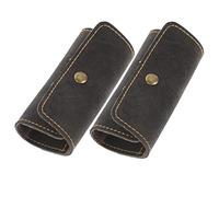 CONGARTENO 2pcs Pu Leather Guitar Pick Holder Bag Vintage Style Portable Guitar Picks Storage Case Plectrums Protector Accessories