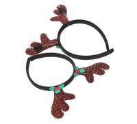 CONGARTENO 2pcs Reindeer Antler Headband for Women Comfortable Christmas Hair Accessory for Parties and Performances Lightweight and Non Slip Design Festive Holiday Spirit for Celebrations
