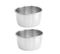 CONGARTENO 2Pcs Reusable Stainless Steel Steak Sauce Cups Large Straight Edge Condiment Holders for Kitchen Parties BBQ and Outdoor Use for Salad Dressings Mustard and Sauces