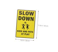 CONGARTENO 2pcs Road Warning Signs for Caution and Safety High Visibility Street Signs for Slow Driving Near Playing Lightweight Metal Road for Traffic Safety and Pedestrian Alert