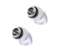 CONGARTENO 2PCS Rotary Extender Fitting for Water Cooling System Thread Silver Color for CPU Cooling Embedded Ring Design for Leak Prevention Durable and High Performance Accessory