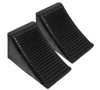 CONGARTENO 2pcs Rubber Wheel Chocks Tire Stoppers Chock Blocks for Car Trailer Rv Motorcycle Use in Garage Campground