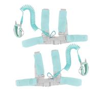 CONGARTENO 2Pcs Safety Harness Wrist Link Leashes Adjustable Anti-Lost Traction Ropes for Reflective Straps Dual-use Harness and Wristband Sky-Blue for Parks and Crowded Places