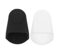 CONGARTENO 2pcs Saxophone Clarinet Mouthpiece Protector Caps Soft Rubber Cover in Black White Flexible Mouthpiece Shield for Alto Tenor Sax Bass Clarinet Lightweight Portable Musical
