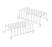 CONGARTENO 2pcs Slice Toast Rack Crumb Tray Stainless Steel Bread Holder for Easy Cleaning