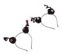 CONGARTENO 2pcs Spooky Eyeball Halloween Headband Set Red Purple Elastic Hairband Non-slip Costume Accessory for Party Carnival Cosplay Performance