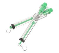 CONGARTENO 2pcs Spring Balance Cylinder Dynamometer Mechanical Hanging Scale with Stainless Steel Hook Transparent Design for Physics Teaching and Force Measurement Random Color