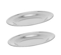 CONGARTENO 2pcs Tea Bag Saucer Stainless Steel Tea Bag Squeezer Strainer Storage Tray Coaster Home Decor Metal Dish