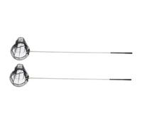 CONGARTENO 2Pcs Telescopic Fishing Net Retractable Landing Net with Wear-resistant Mesh Lightweight Stainless Steel Pole for Fly Fishing Trout Outdoor Garden Use