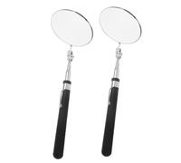 CONGARTENO 2pcs Telescoping Under-car Inspection Mirror with Stainless Steel Convex Mirror Retractable Extendable Design for Automotive and Mechanical Repairs Lightweight Portable Tool for