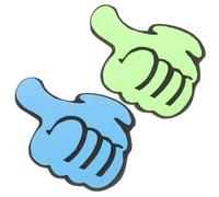 CONGARTENO 2pcs Thumbs Up Ornaments Inspirational Props Reusable Cheerleaders Decor for Sports Events Concerts Parties Blue Green