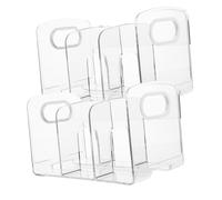 CONGARTENO 2pcs Transparent Plastic Book Ends Sturdy Crafted Desktop Book Organizer Strong Load-bearing Capacity for Office Study and Home Desk Organization