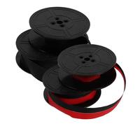 CONGARTENO 2pcs Twin Spool Typewriter Ink Ribbon Red Black Nylon High Absorption Clear Print Replacement for Vintage Old Typewriters Compatible with Brother