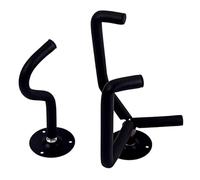 CONGARTENO 2PCS Wall Mount Guitar Holder Metal Hook Rack Black Stable Guitar Bracket for Ukulele Folk String Instruments Easy to Install Display for Shop