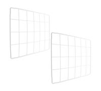 CONGARTENO 2PCS White Wire Rack Insert Freezer Organizer Shelf Chest Freezer Divider with Iron Grid for Refrigerator Storage Space Saving Organizer for Ice Cream Bars and Food