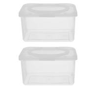 CONGARTENO 2pcs Wipes Dispenser Holder with Lid Refillable PP Storage Box for Bathroom Crib Stroller Portable Organizer for Wet Tissue and Items