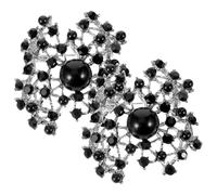 CONGARTENO 2pcs Women Simulated Pearl Alloy Brooches Hollow Design Corsage Pins Lightweight Clothes Decoration for Formal and Casual Occasions