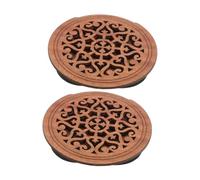 CONGARTENO 2pcs Wood Guitar Soundhole Cover Sound Feedback Buster Dust Cover Block Buffer Protector Accessories for Acoustic Electric Guitar
