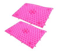 CONGARTENO 2pcs Yoga Reflexology Pad Birthday Massage Mat Acupressure Pad Reflexology Walking Plate Acupressure Mat Foot Massage Outdoor Walking Pink TPE