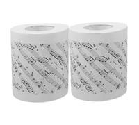 CONGARTENO 2rolls Musical Note Pattern Tissue Paper Festive Holiday Toilet Paper for Bathroom Decor