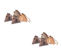 CONGARTENO 2sets Women's Wallet Triangle Coin Pouch Canvas Pouch Money Storage Fashion Money 4pcs*2 Random Style
