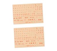 CONGARTENO 2sheets English Keyboard Stickers Background Letters for Laptops and Desktops Full Coverage Design Easy to Apply Protects Worn Keys and Practical