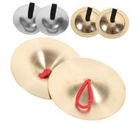 CONGARTENO 3 Pairs Finger Cymbals Orff Percussion Instruments Steel Copper Musical Teaching Tools for Kindergarten Early Music Development and Rhythm Coordination