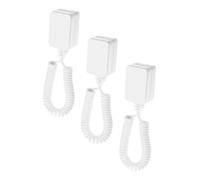CONGARTENO 3 pcs Remote Control Retractable Cable with Self Adhesive Hook Mobile Phone Tether Leash for Tablet and Remote Easy No Drill Installation Lost Security Cord