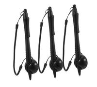 CONGARTENO 3 Pcs Resistive Touchscreen Pens Stylus Writing Pen with Anti-lost Spring Rope and Base Black Abs Silicone for Office Work and Drawing on Tablets