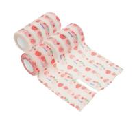 CONGARTENO 3 Pieces Self- Dog Leg Wraps for Pets, Veterinary Non-woven Cloth Dog Tape, Protective Paw Wraps for Outdoor Use, Includes Large, Medium, and Small Sizes (strawberry Design)