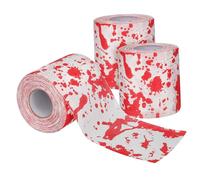 CONGARTENO 3 Rolls Bloody Printed Halloween Toilet Paper Spooky Bathroom Tissue for Home Office Party Decor Horror Themed Supplies