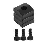 CONGARTENO 3 Sets Black Iron Locking Nut Clamps for Electric Guitar Double Lock System with Screws Enhances String Stability and Tuning Accuracy Compatible with Various Guitar Models