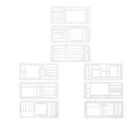 CONGARTENO 3 Sets Flexible Record Template Stencils for Journaling Planner Reusable Templates for Neat Notes Calendar Scrapbooking DIY Craft Supplies Compatible with Office and Home Use