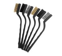 CONGARTENO 3 Sets Long Handle Nylon Stainless Steel Wire Brushes for Cup Cleaning Milk Bottle Multifunction Brush Kitchen Sink Cleaning Black