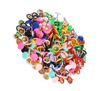 CONGARTENO 300pcs Round Flat Head Thumb Tacks for Cork Board Easy Insert Picture Hanging Nails Versatile Push Pins for Bulletin Boards Posters Fabric DIY Crafts Office and Wall Art