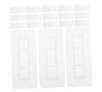 CONGARTENO 30PCS Clear Adhesive Wall Hooks Long Strip Strong Self Adhesive Stick Hooks for Painted Walls Heavy Duty Removable Non-Marking Hanging Clips for Kitchen Bathroom Office