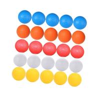 CONGARTENO 30pcs Hollow Practice Balls for Indoor Training Soft Lightweight Non Porous Swing Training Aids in White Yellow Orange Blue Each for Safe Home Use