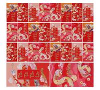 CONGARTENO 30pcs Vietnamese Red Envelopes for 2025 Snake Year, Large Cartoon Snake Lucky Money Packets, Traditional Red Paper Lai See Bags for Lunar New Year Celebrations and Giving