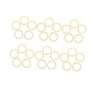 CONGARTENO 30pcs Yellow Metal Binder Rings for Notebooks Scrapbooks Photo Albums Multipurpose Loose Leaf Buckles Reusable Organizer Rings for Office School Home Use