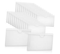 CONGARTENO 36 Pcs Insert Card Bag Index Card Pocket Sleeve Organizer Organizing Holder Shelf Name Organization Labels for Storage PVC