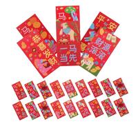 CONGARTENO 36pcs Year Horse Red Envelopes Chinese Hongbao Cash Packets with Lucky Blessings for Lunar Year Wedding Birthday Celebrations Versatile Family Friendly Festive Design