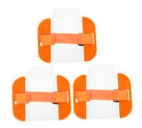 CONGARTENO 3Pcs Adjustable Orange Arm Badge Holders with Protective Covers Worker Id Card Armband Sleeves for Office Security Factory Use Bright Color for Easy Visibility