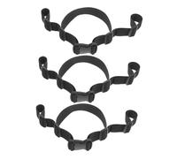 CONGARTENO 3pcs Adjustable Replacement High Chair Safety Straps for Stroller and Dining Chair Wear Resistant Waist Belts in Black Multipurpose Harness for Secure Seating