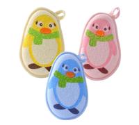 CONGARTENO 3Pcs Bath Scrubbers Lovely Exfoliating Shower Sponge with Rich Foaming Lightweight Compact Body Scrubbing Towels for Newborns and Bathing Care